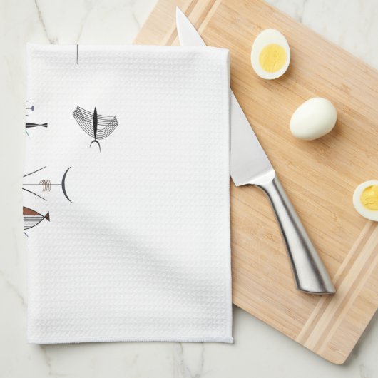 よく海のアメリカ人のMoJoの台所タオルの キッチンタオル (四つ折り)