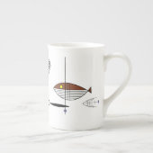 よく海の骨灰磁器のマグの ボーンチャイナマグカップ (右)