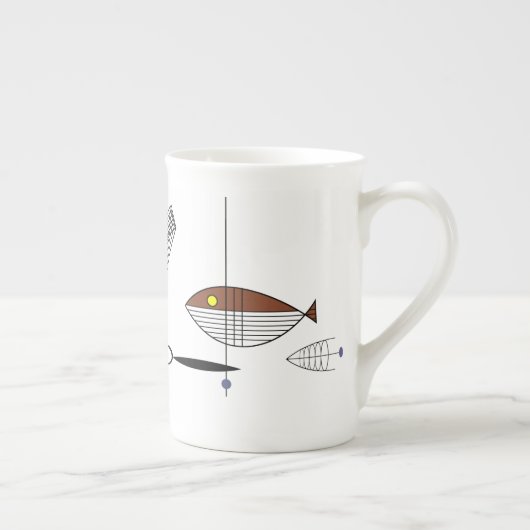 よく海の骨灰磁器のマグの ボーンチャイナマグカップ (右)