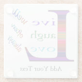 よく生きる、笑う、いつもSTaylorの愛 ガラスコースター (裏面)