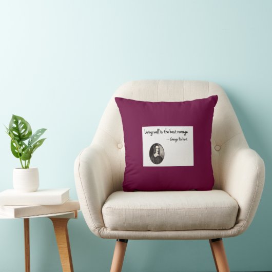 よく生存は最も最高のな復讐-ジョージハーバートです クッション (椅子)