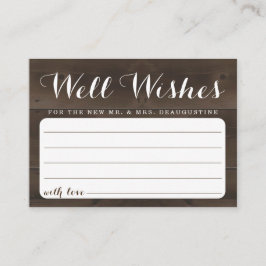 よく結婚は氏及び夫人-素朴な木を望みます コーリングカード