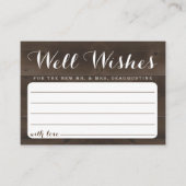 よく結婚は氏及び夫人-素朴な木を望みます コーリングカード (正面)