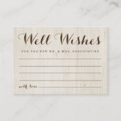 よく結婚は氏及び夫人-素朴な木を望みます コーリングカード