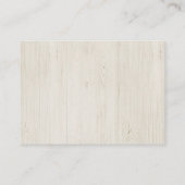 よく結婚は氏及び夫人-素朴な木を望みます コーリングカード (裏面)