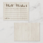 よく結婚は氏及び夫人-素朴な木を望みます コーリングカード (正面/裏面)