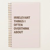 よく考え過ぎる無関係な事おもしろい プランナー手帳 (正面)