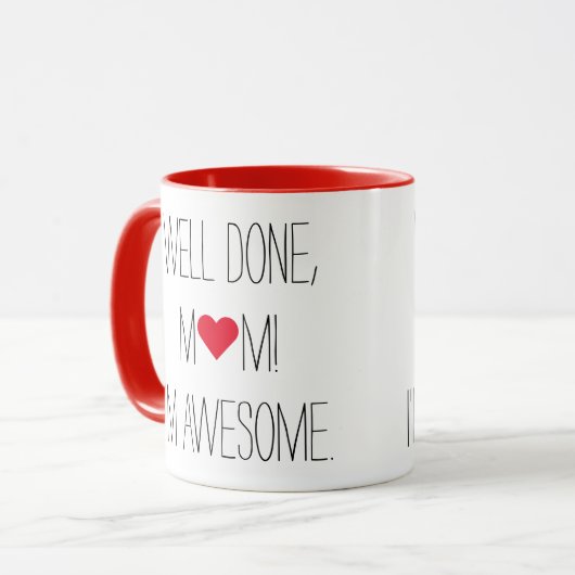 よく行った母おもしろい引用文母の日ティーコーヒー マグカップ (正面左)