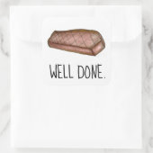 よく行われたストリップステーキ良い仕事良い仕事先生 スクエアシール (バッグ)