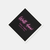 よく行われたネオンピンクモダンの卒業パーティー スタンダードカクテルナプキン (角)