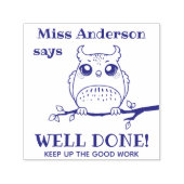 よく行われたフクロウカスタム先生プレインクスタンプ セルフインキングスタンプ (デザイン)