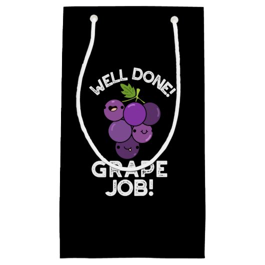 よく行われたブドウのジョブ前向きフルーツプンダークBG スモールペーパーバッグ (正面)