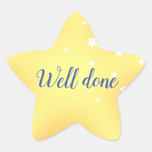 よく行われた3D黄色い星 星シール (正面)