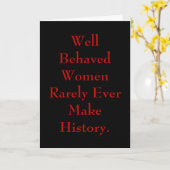 よく行儀の良い女性はめったに歴史を作らない。 カード (黄色い花)