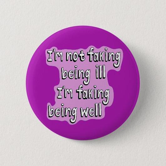 よく見えない慢性疾患 缶バッジ (正面)