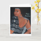 よく見るアフリカ系アメリカ人のバースデー・カード カード (黄色い花)