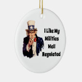 よく規制された民兵 セラミックオーナメント (右)