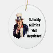 よく規制された民兵 セラミックオーナメント (左)