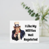 よく規制された民兵 ポストカード (スタンド正面)