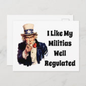 よく規制された民兵 ポストカード (正面/裏面)