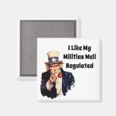 よく規制された民兵 マグネット (正面/裏面)