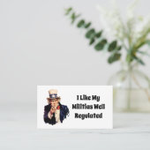 よく規制された民兵 名刺 (スタンド正面)