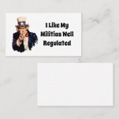 よく規制された民兵 名刺 (正面/裏面)