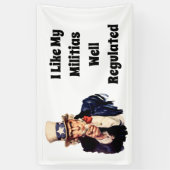 よく規制された民兵 横断幕 (縦)