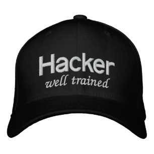 よく訓練されたブラックハットハッカー 刺繍入りキャップ