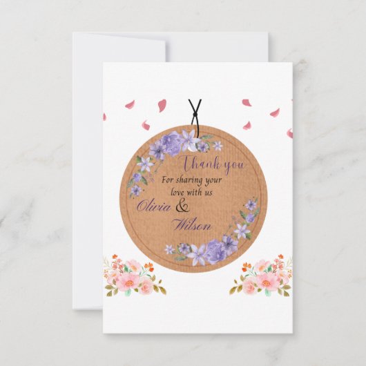 よく設計されたサンキューカード。 サンキューカード (正面)