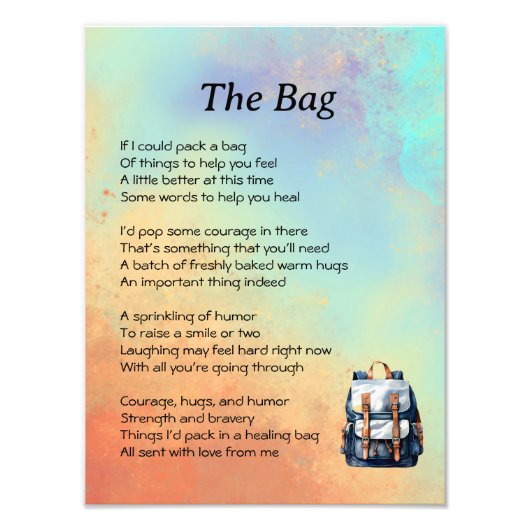 よく詩を手に入れる フォトプリント            (正面)