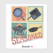 よく調味された鋳鉄のスキレットシール シール (シート)