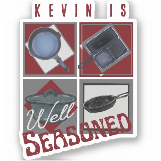 よく調味された鋳鉄 シール (正面)