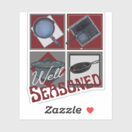 よく調味された鋳鉄 シール