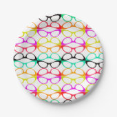 よく豪華なキャッツ・アイのレトロガラスを見ること ペーパープレート (正面)