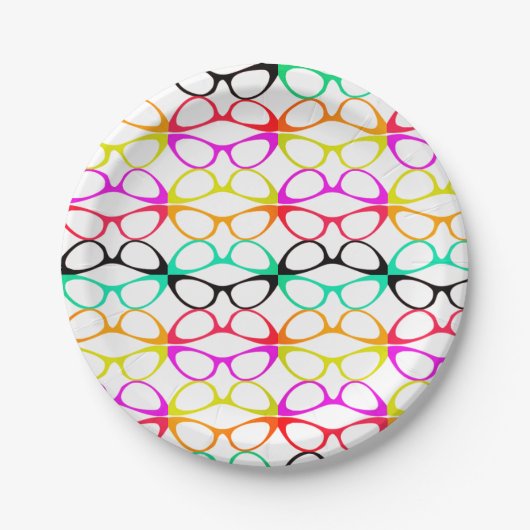 よく豪華なキャッツ・アイのレトロガラスを見ること ペーパープレート (正面)