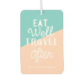 よく食べ旅行しばしばシックなトロピカルフルーツモノグラム カーエアーフレッシュナー (正面)