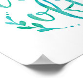 よく食べ旅行多くのタイポグラフィブルー引用文ポスター ポスター (角)