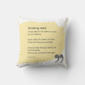 よく飲む詩の黄色 クッション (正面)