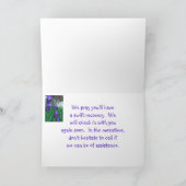 よく/紫色の虹彩を得る、"あなたは私たちの考えに入っている" カード (内部)