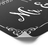 よくchalkboardのサイン結婚ポスターを願う ポスター (角)