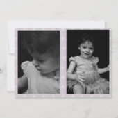 「よし、よし、よし、よし」紫の輝くご招待 招待状 (裏面)