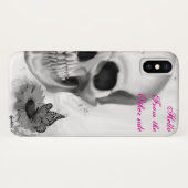 よそ側からスカルと花 Case-Mate iPhoneケース (裏面(横))