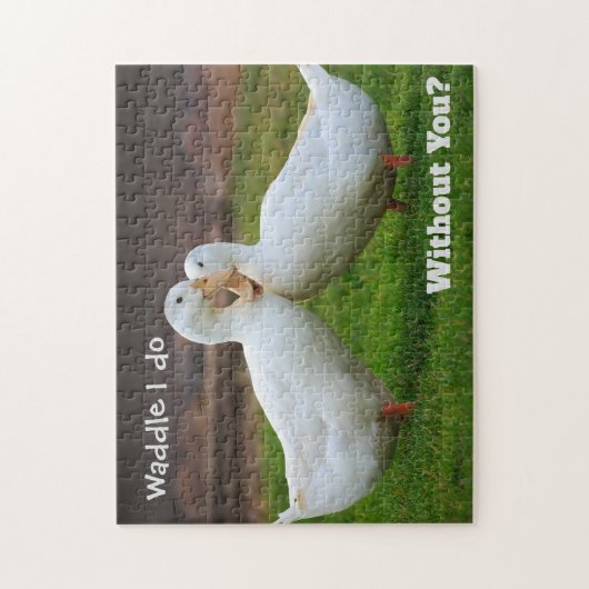 よたよた歩きIはおもしろいなアヒルのパズルをします ジグソーパズル (縦)