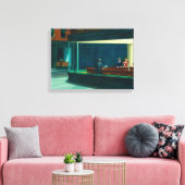 よだかのエドワード・ホッパー キャンバスプリント (インサイチュ (リビング))
