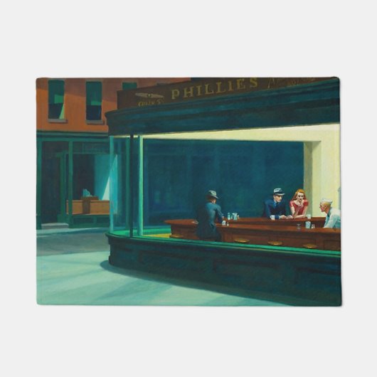 よだかのエドワード・ホッパー ドアマット (正面)