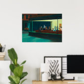 よだかの – 時間旅行者 – エドワード・ホッパー ポスター (ホームオフィス)