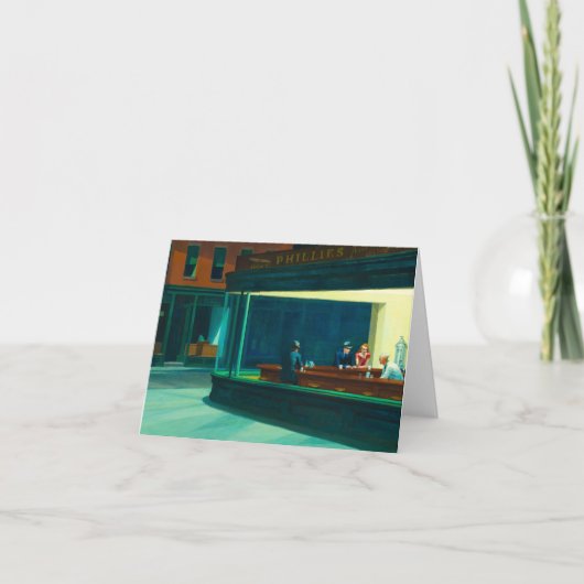 よだかは、1942年エドワード・ホッパー サンキューカード (正面)