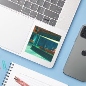 よだかは、1942年エドワード・ホッパー シール (ノートパソコンとiPhone)