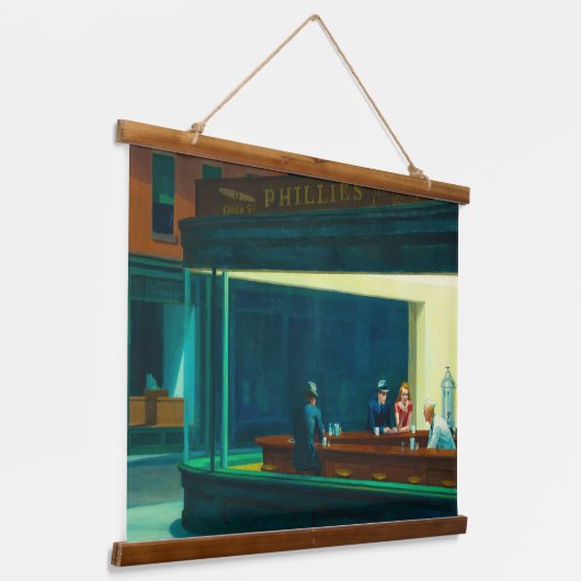 よだかは、1942年エドワード・ホッパー 吊り下げ型タペストリー (傾斜あり)